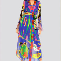 Callie - Soft Viscose Crepe Fabric Digital Print Long Jacket (7396162470084)