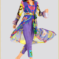 Callie - Soft Viscose Crepe Fabric Digital Print Long Jacket (7396162470084)