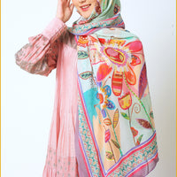 Anemone - Georgette Digital Print Shawl (7424833716420)