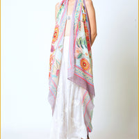 Anemone - Georgette Digital Print Shawl (7424833716420)