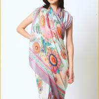 Anemone - Georgette Digital Print Shawl (7424833716420)