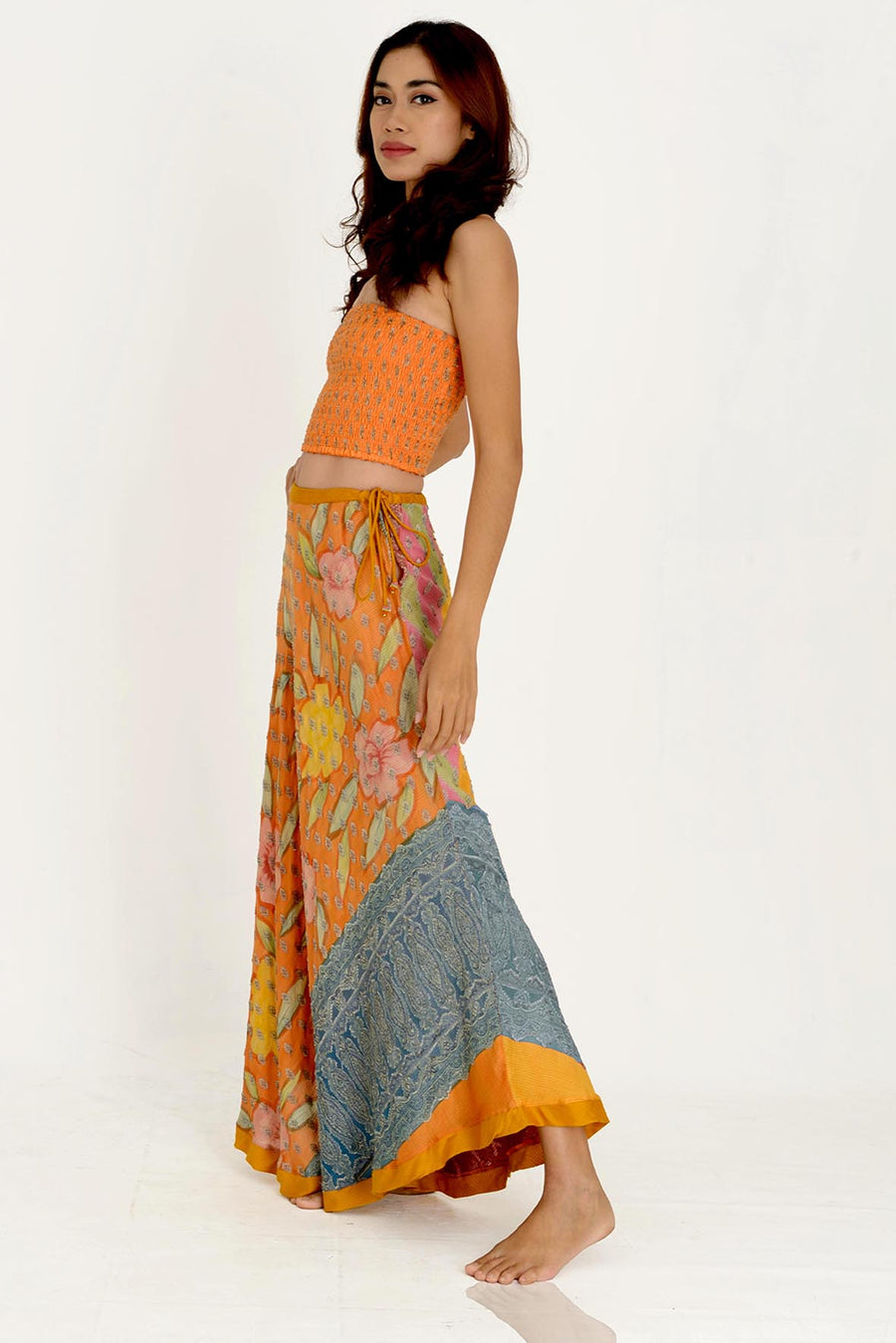 Joyce Silk Skirt (7392467845316)