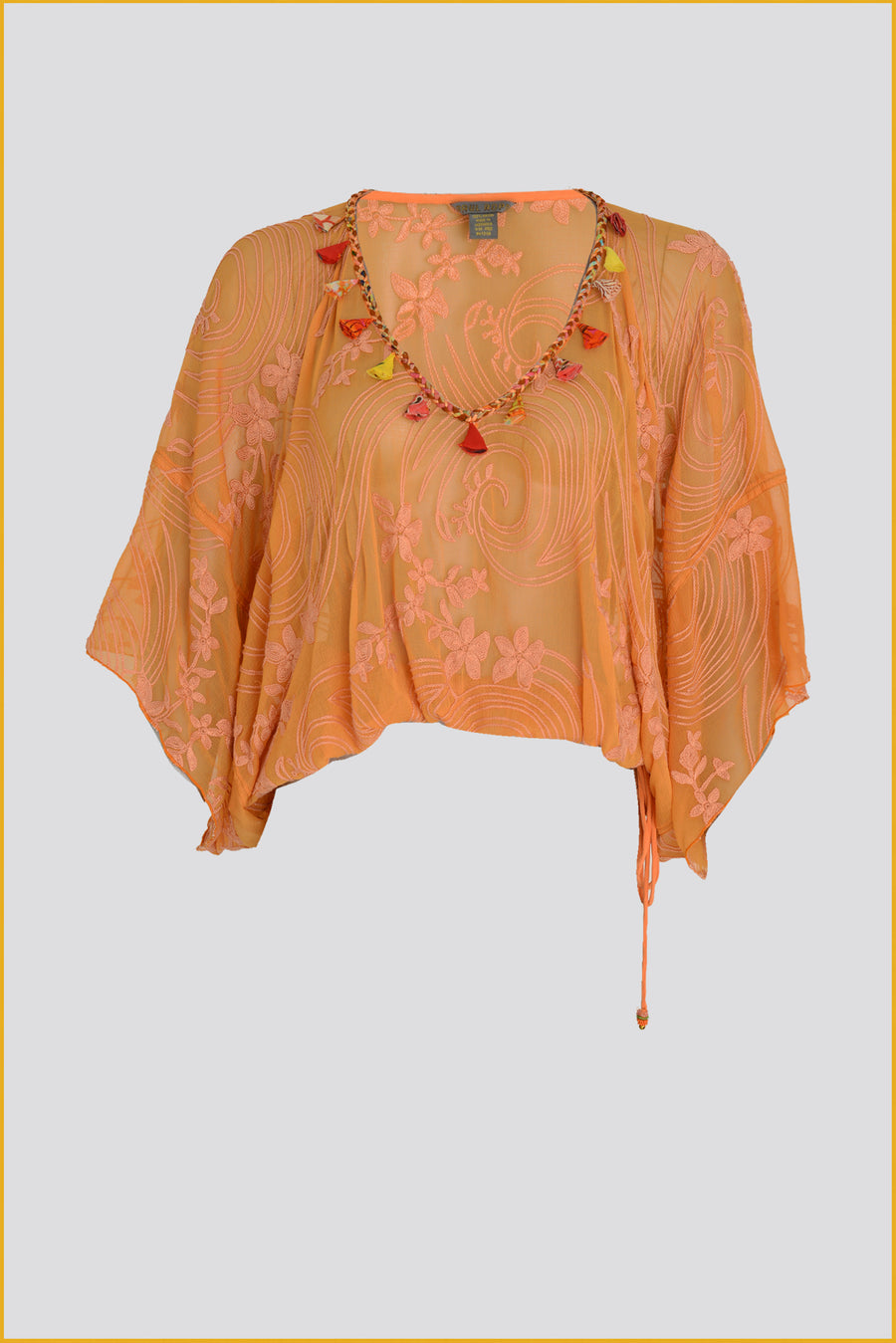 Johanna - Chiffon Hand Embroidery Blouse (7479419207876)