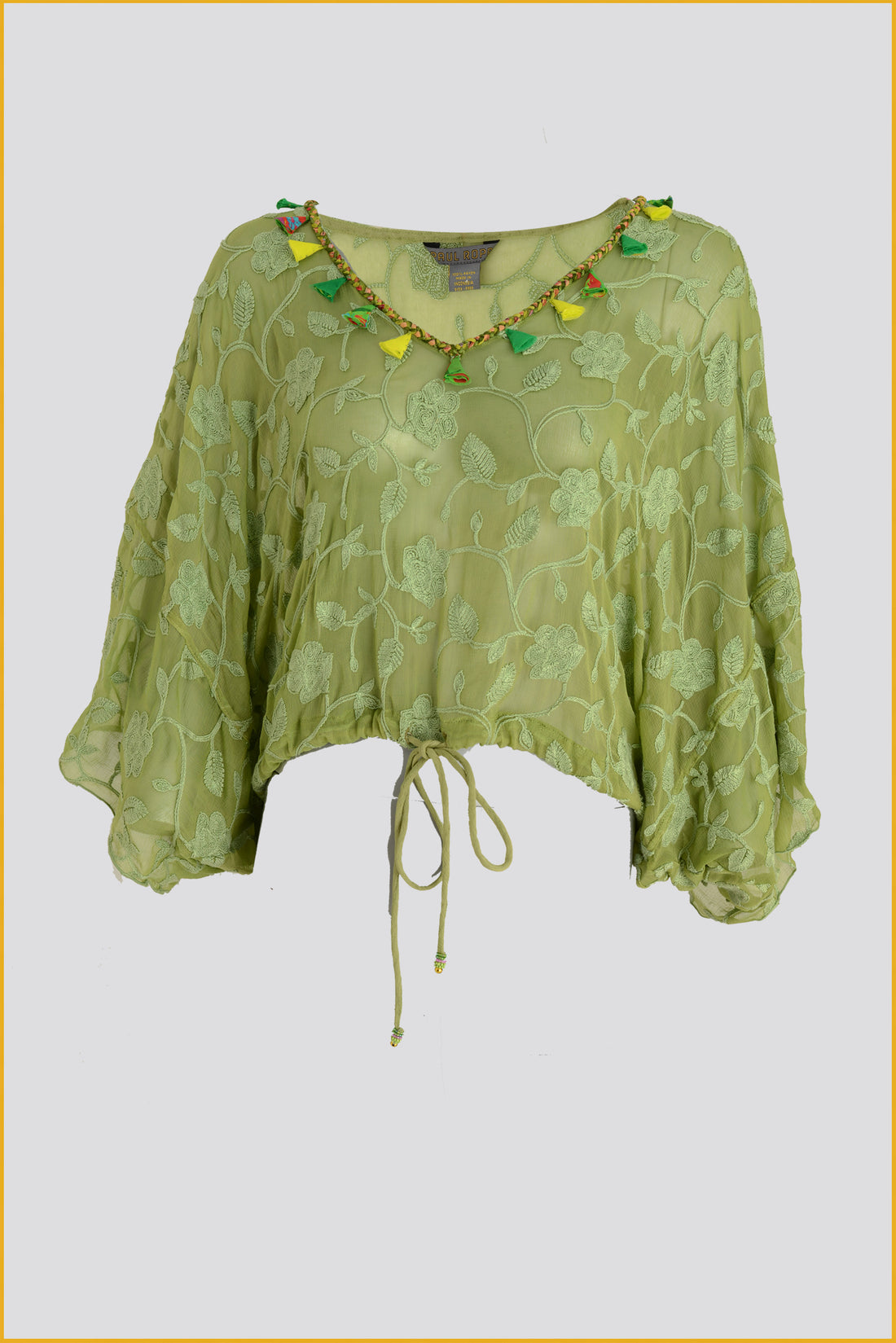 Johanna - Chiffon Hand Embroidery Blouse (7479419207876)