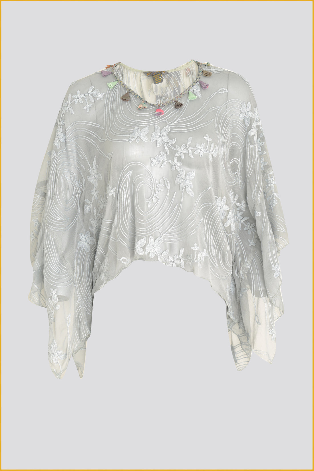 Gwen - Chiffon Hand Embroidery Top (7479426547908)