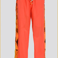 Cairo - Cotton Voile Digital Print Long Pants With Hand Carved Bone Buttons (7390322065604)