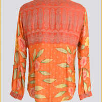 Sinclair - Hand Cut Silk Digital Print Shirt With Hand Carved Bone Buttons (7389346365636)