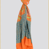 Asoca - Hand Cut Silk Hand Painted Shawl (7406558314692)