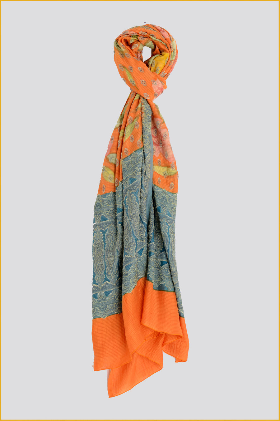 Asoca - Hand Cut Silk Hand Painted Shawl (7406558314692)