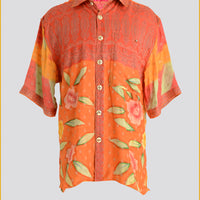 Freddy - Hand Cut Silk Digital Print Shirts With Hand Carved Bone Buttons (7389350166724)