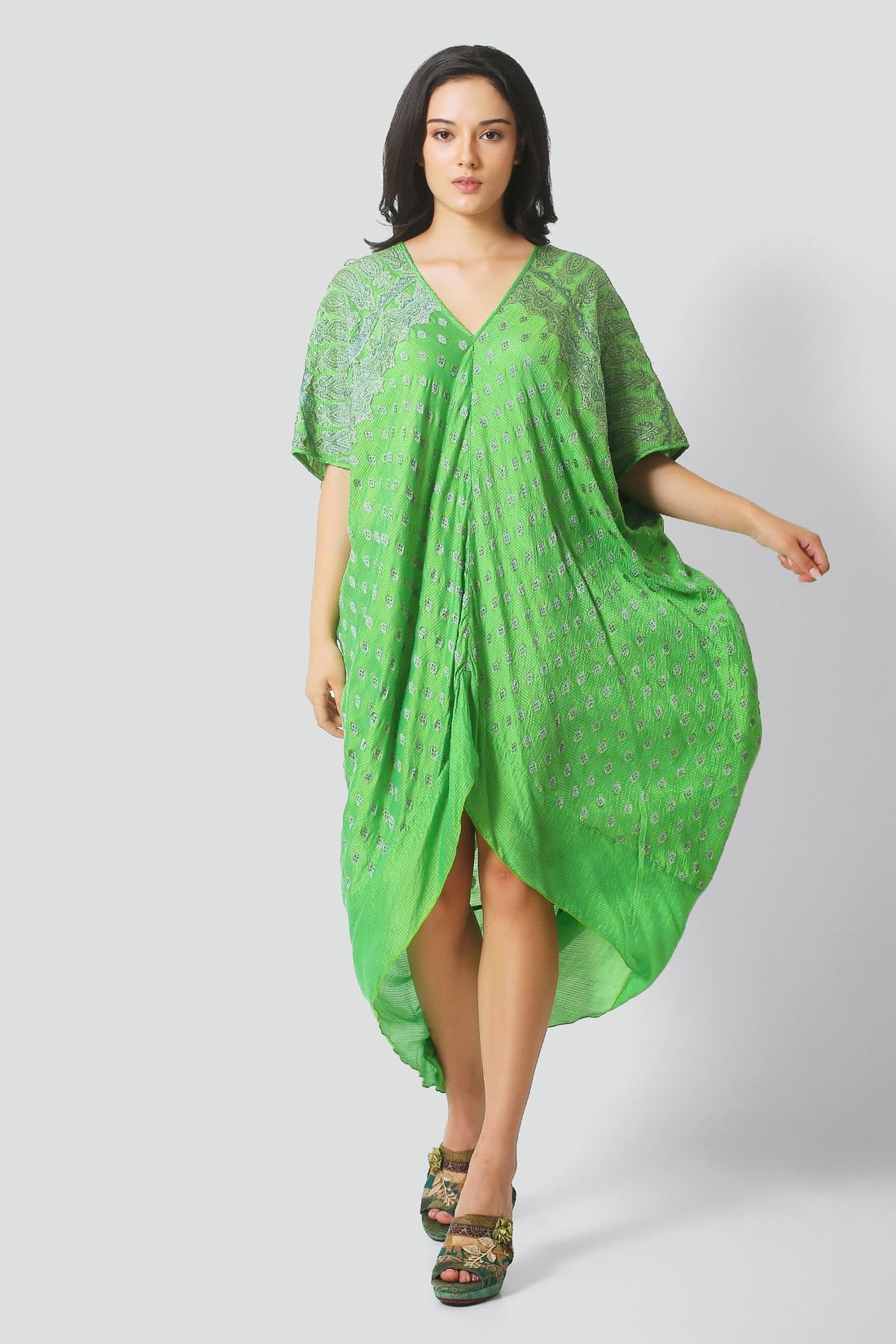 Annette Silk Kaftan Dress (2403167305833)