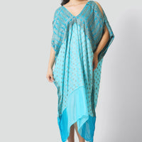 Safalina - Hand Cut Silk Degrade Long Dress (7120810475716)