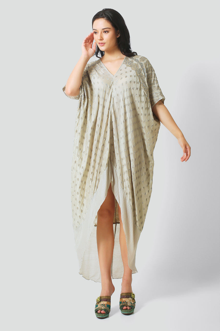 Annette Silk Kaftan Dress (2403167305833)