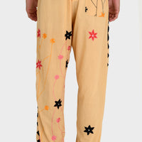 Pavlo - Cotton Voile Applique Pants With Hand Carved Bone Buttons (7394724708548)