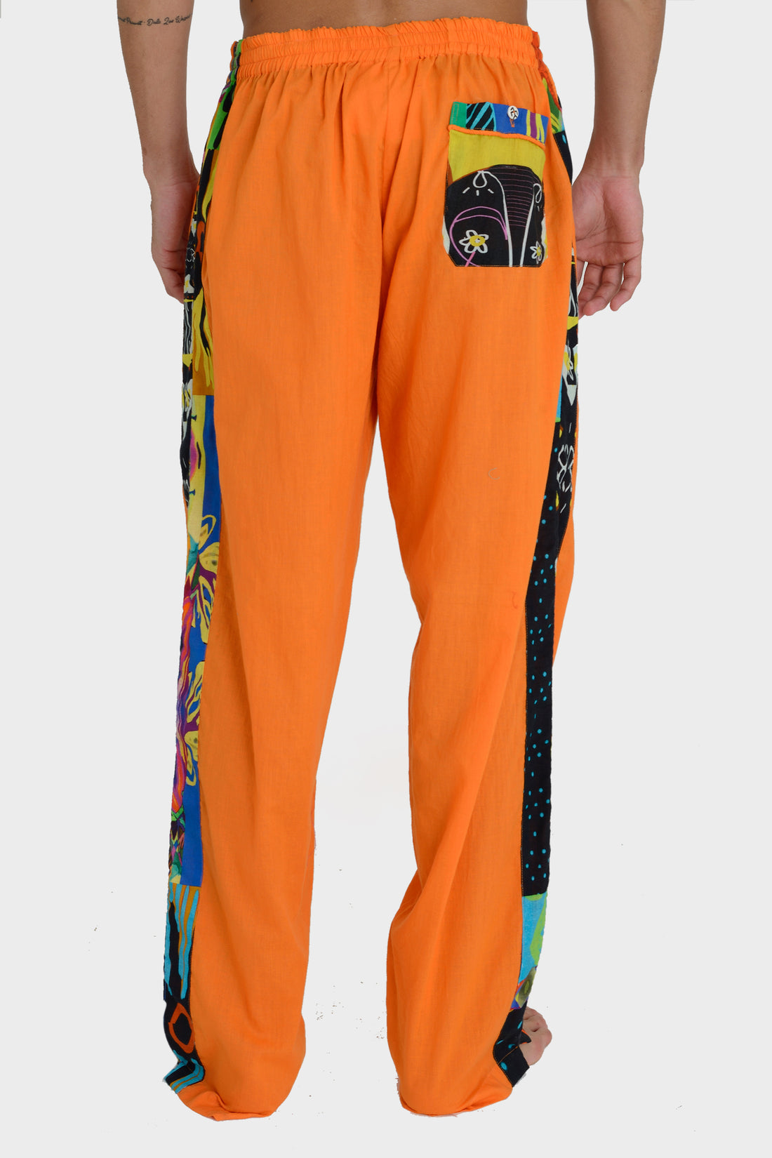 Cairo - Cotton Voile Digital Print Long Pants With Hand Carved Bone Buttons (7390322065604)