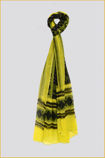 Shelvia - Chiffon Print Scarf - Forest (4737173651561)