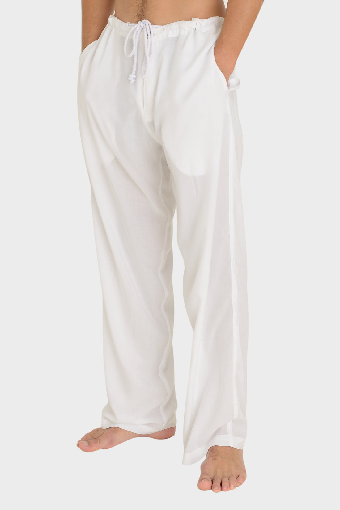 Almero - Rayon Solid Drawstring Pants (6207045599428)