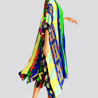 Oilien - Viscose Crepe Fabric Digital Print Long Cape (7365806915780)