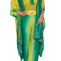 Lavani - Hand Cut Silk Degrade Classic Long Cape (7123773391044)