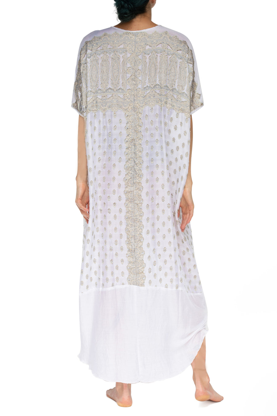 Annette Kaftan Silk Dress - Hand Cut Silk (2403167305833)