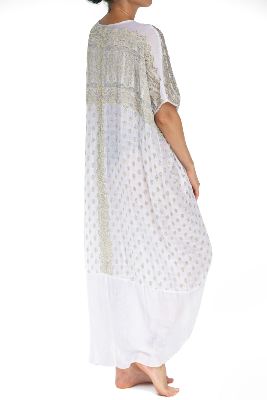 Annette Kaftan Silk Dress - Hand Cut Silk (2403167305833)