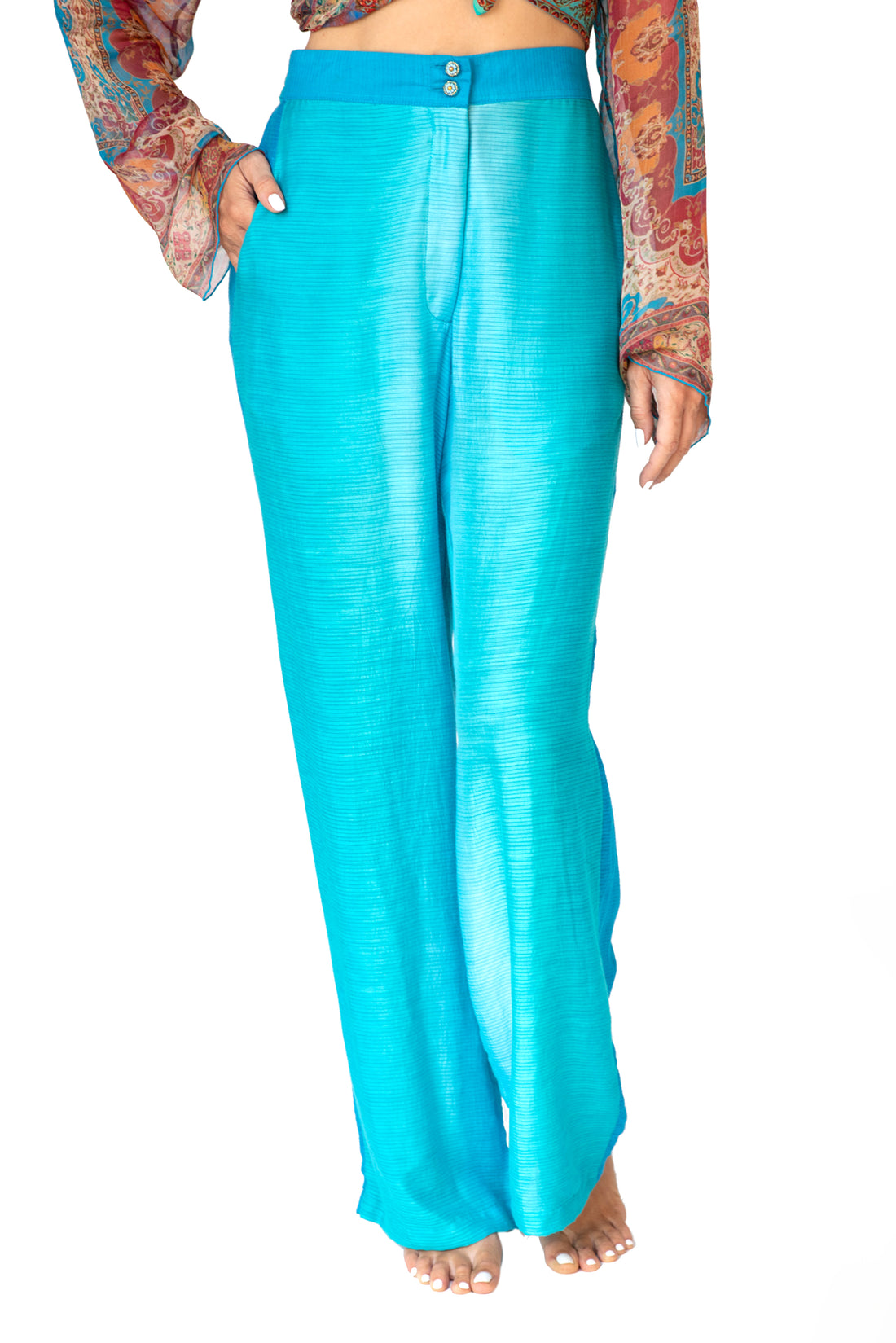 Zemella - Cotton Silk Degrade Long Pants (7123732005060)