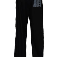 Lio Pants - Cotton Twill Carved Wood Block Print with Hand Carved Bone Buttons (7305853239492)