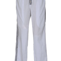 Lio Pants - Cotton Twill Carved Wood Block Print with Hand Carved Bone Buttons (7305853239492)