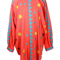 Lany - Cotton Voile Applique Long Sleeves Shirt (7342051033284)