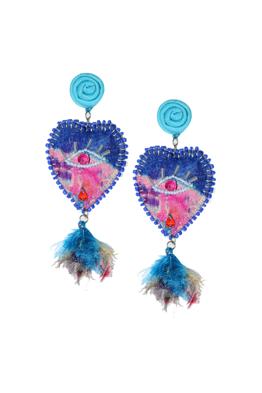 Heart Earrings Forest (6109078323396)