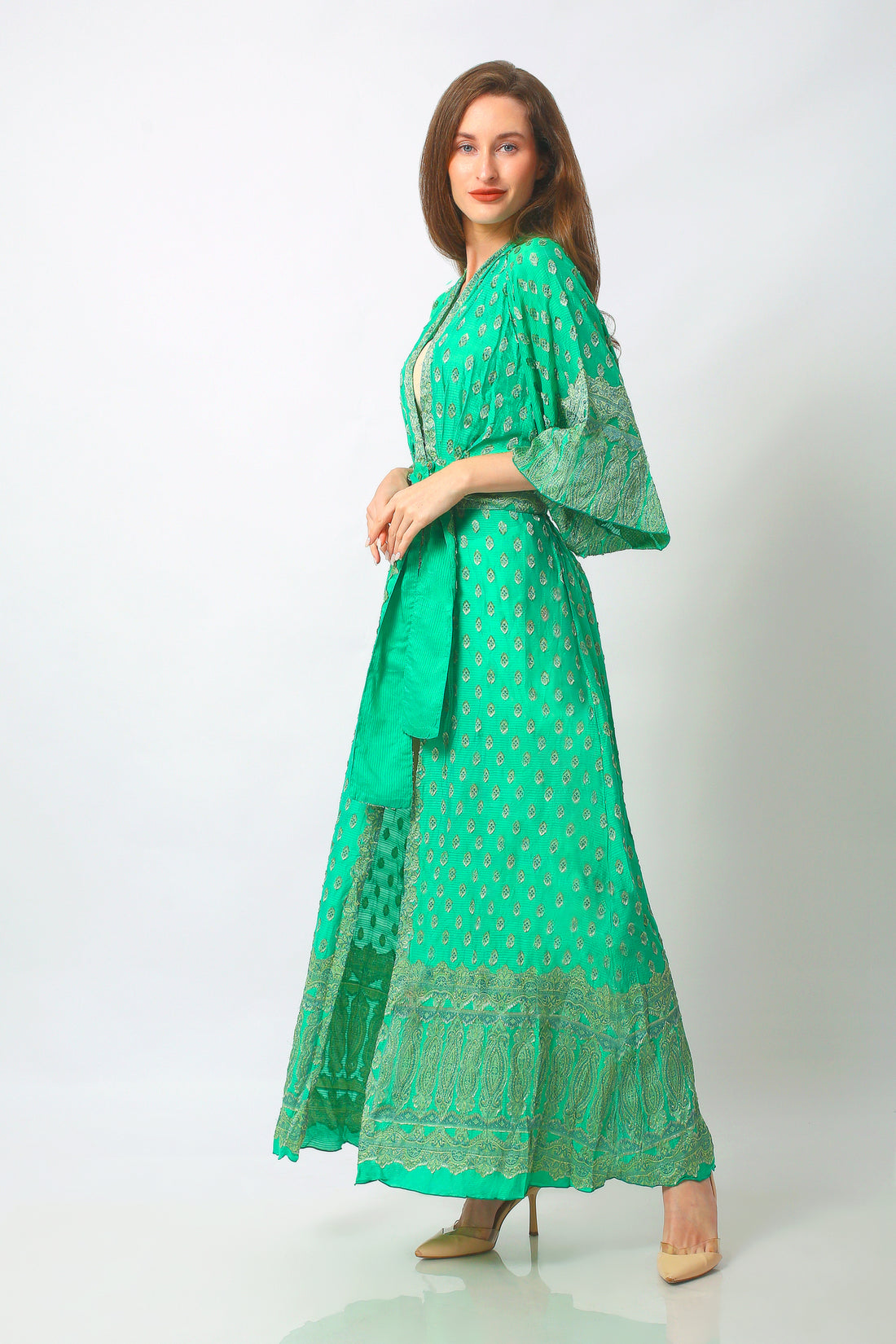 Lizabeta - Hand Cut Silk Long Dress (6766743879876)