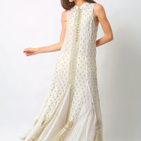 Classic Indy Dress - Hand Cut Silk With Hand Beaded Buttons (315745271849)