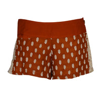 Daisy Silk Fitted Shorts- Hand Cut Silk With Hand Beaded Zipper (315444166697)