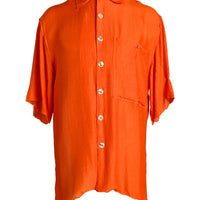 David - Silk Cotton Men's Shirt With Hand Carved Bone Buttons (315763261481)