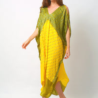 Safalina - Hand Cut Silk Degrade Long Dress (7120810475716)