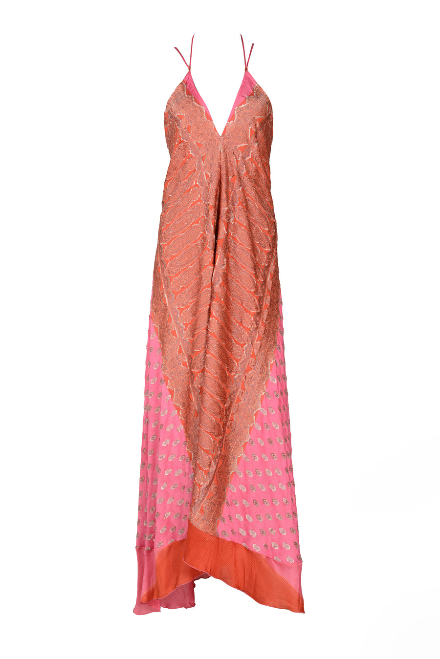 Hillary - Hand Cut Silk Long Dress (7187876511940)