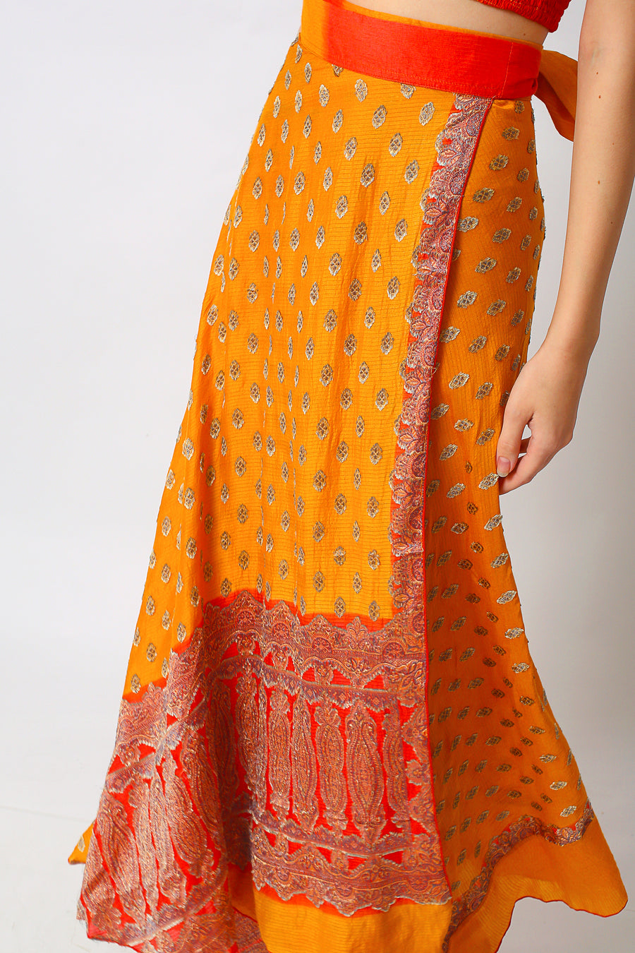 Nawila - Hand Cut Silk Degrade Classic Wrap Skirt (7123893878980)