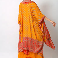 Lavani - Hand Cut Silk Degrade Classic Long Cape (7123773391044)