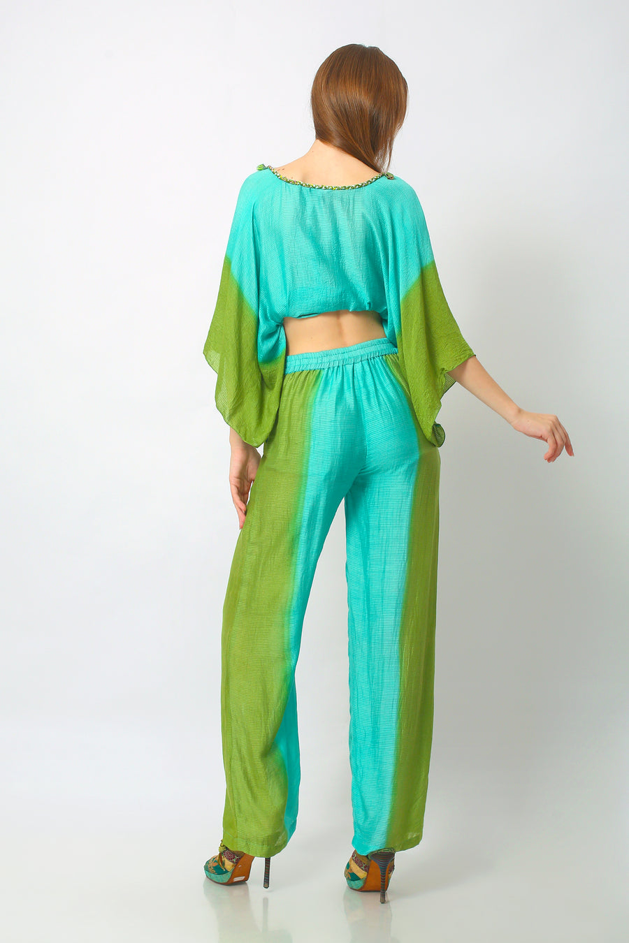 Zemella - Cotton Silk Degrade Long Pants (7123732005060)