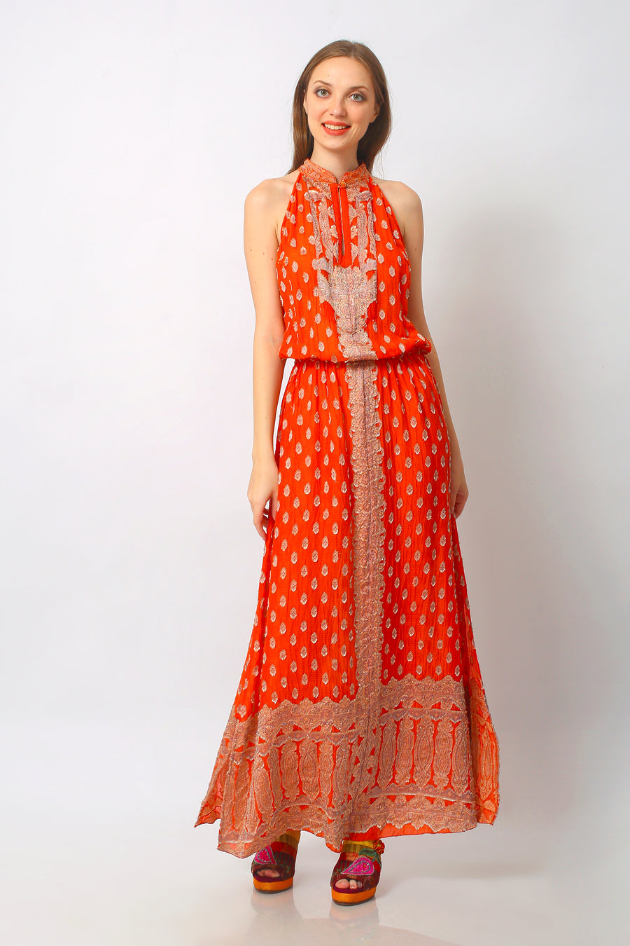 Darena - Hand Cut Silk Long Dress (7107157459140)