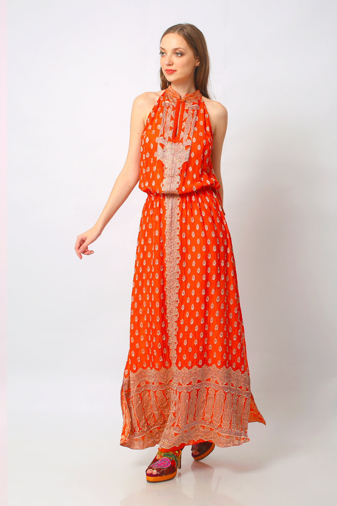 Darena - Hand Cut Silk Long Dress (7107157459140)