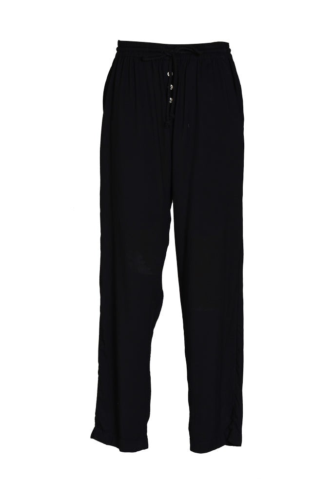 Bobby Water - Rayon Solid Drawstring Pant (6539345002692)