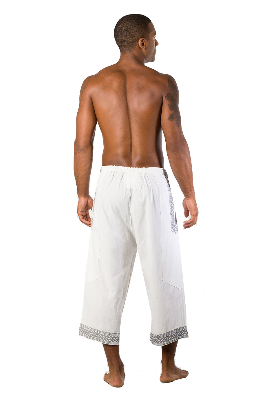 Eli - 100% Soft Cotton Drawstring Cropped Men's Pant (4493581025385)