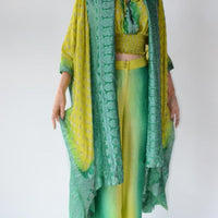 Lavani Silk Long Cape