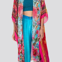 Laurelynn - Rayon Georgette Chiffon Digital Print Long Jacket. (7126054371524)