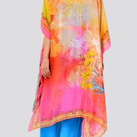 Laurelynn - Rayon Georgette Chiffon Digital Print Long Jacket. (7126054371524)