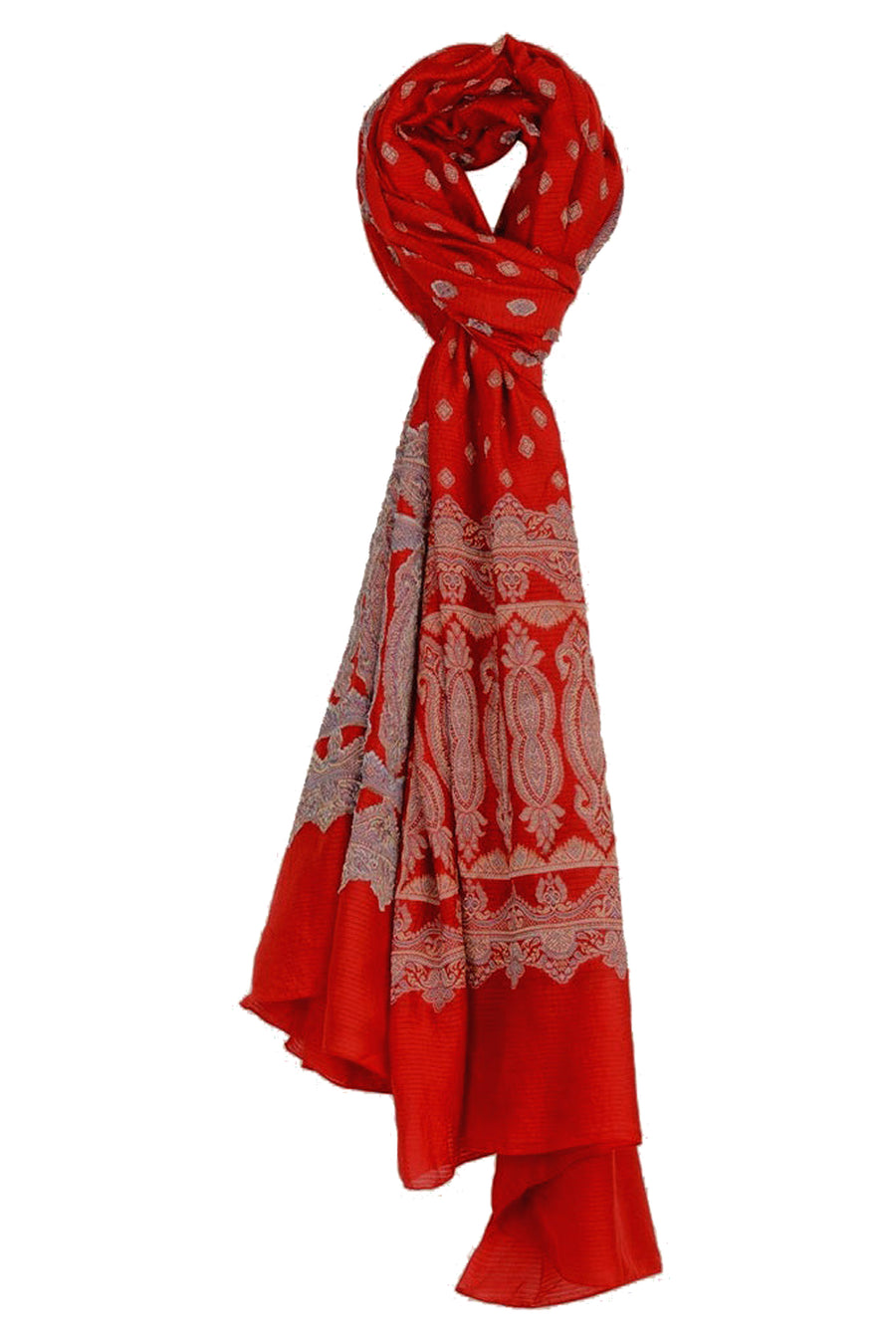 Meghan Jacquard Silk Shawl/ Scarf (3612861988969)