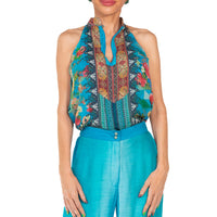 Jovanka - Georgette Digital Print Sleeveless Top (7105981022404)