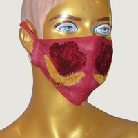 Groty - Temple Border Wool Embroidery Face Mask (4753503584361)