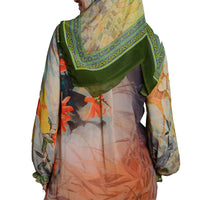 Oleander Chiffon Georgette Square Scarf (6890216849604)